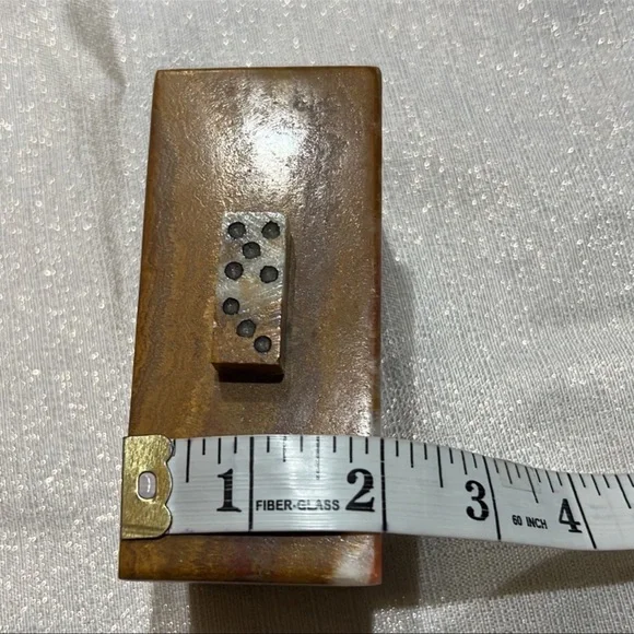 Beige Onyx Domino Game Set
